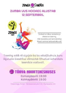 Zumba treeningud Tõrva noortekeskuses